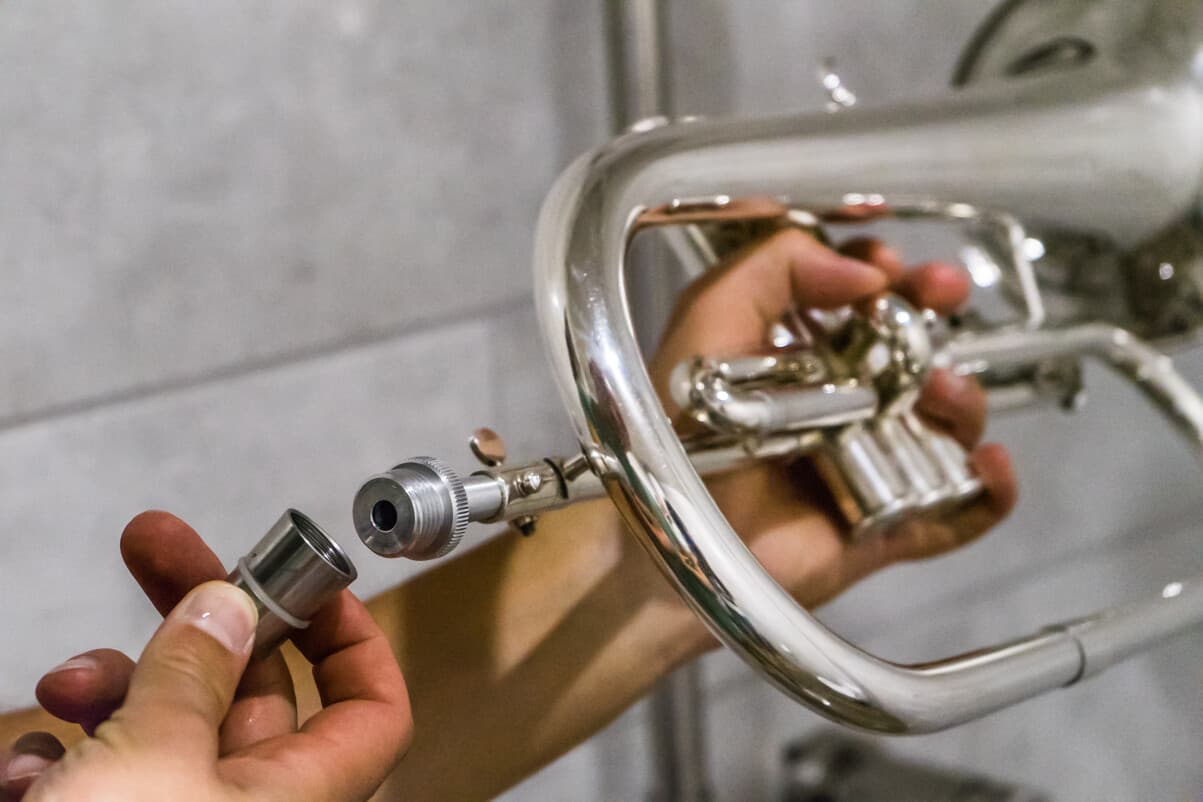CLEANING AQUA NOZZLE for TRUMPET/FLUGELHORN with Flannel Towel by KGUBRASS 5