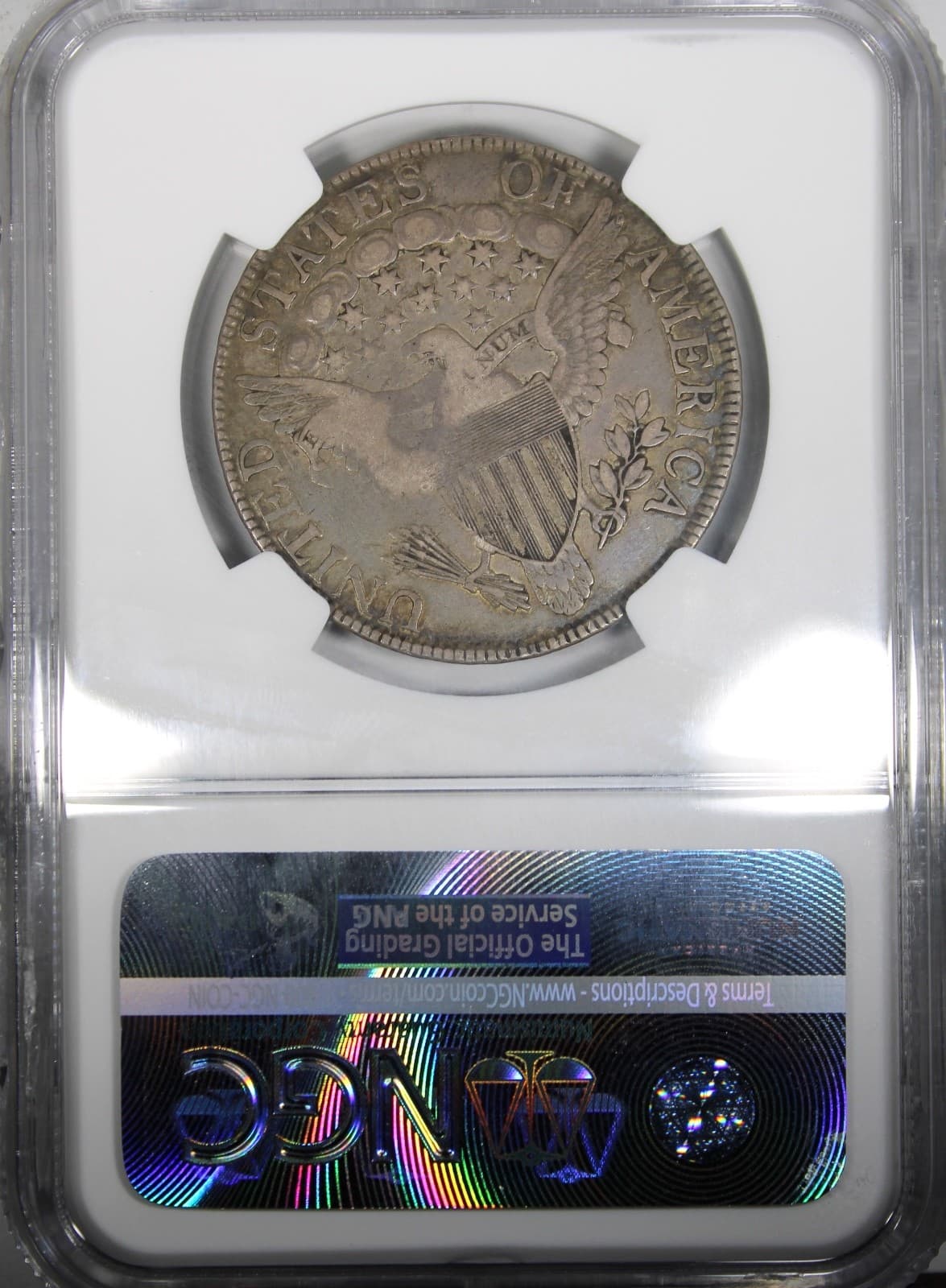 1806 Draped Bust Half Dollar NGC VF20 CAC Pointed 6 With Stem O-119 3