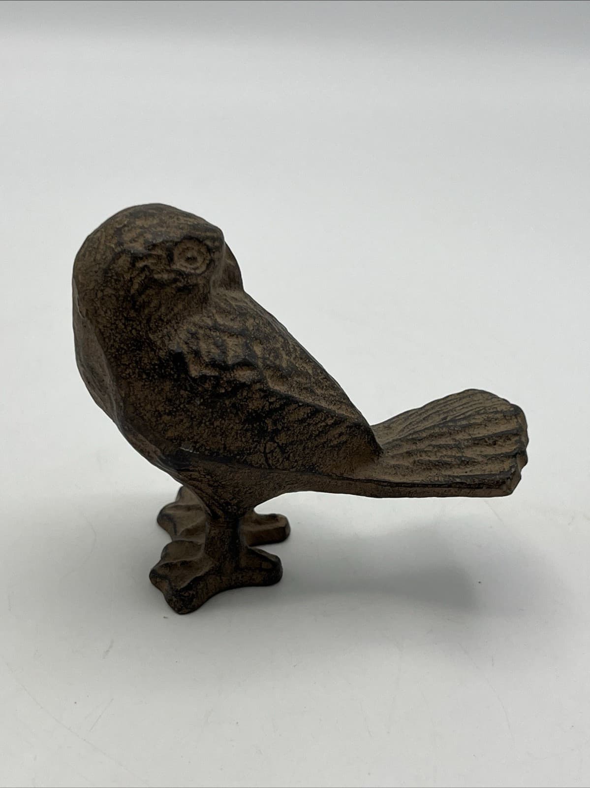 Cast Iron Sparrow Bird Figurine For Home or Garden Paperweight Doorstop 3" 3