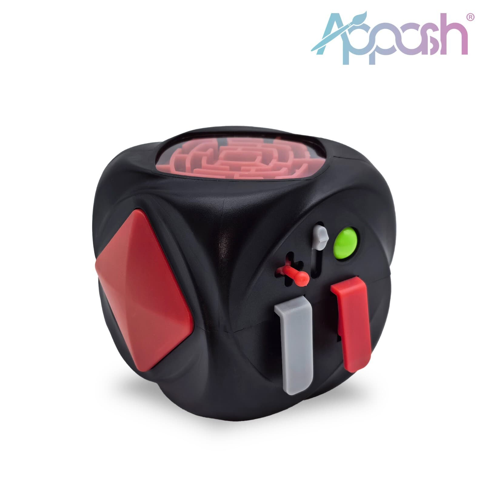 Fidget Cube Stress Anxiety Pressure Relieving Toy for Focus[Black]