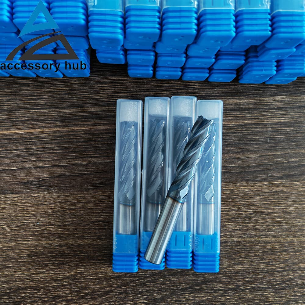 4 Flute 1/2" x 2" x 4" Long Solid Carbide End Mill - TiALN Coated 6