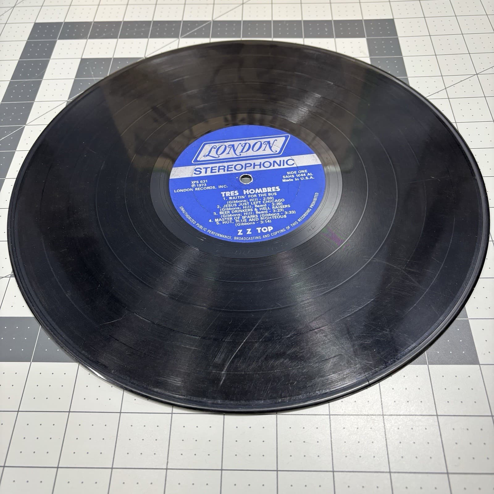 Vtg ZZ Top “Tres Hombres” Album Vinyl LP London Records USA Stereophonic 1973 5