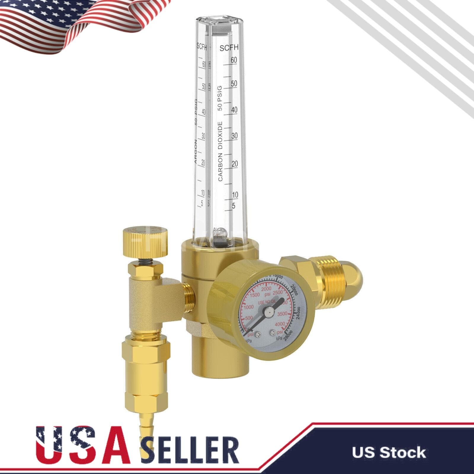 Mig Tig Flow Meter Regulator Argon CO2 Gas Welder Welding Weld Regulator Gauge
