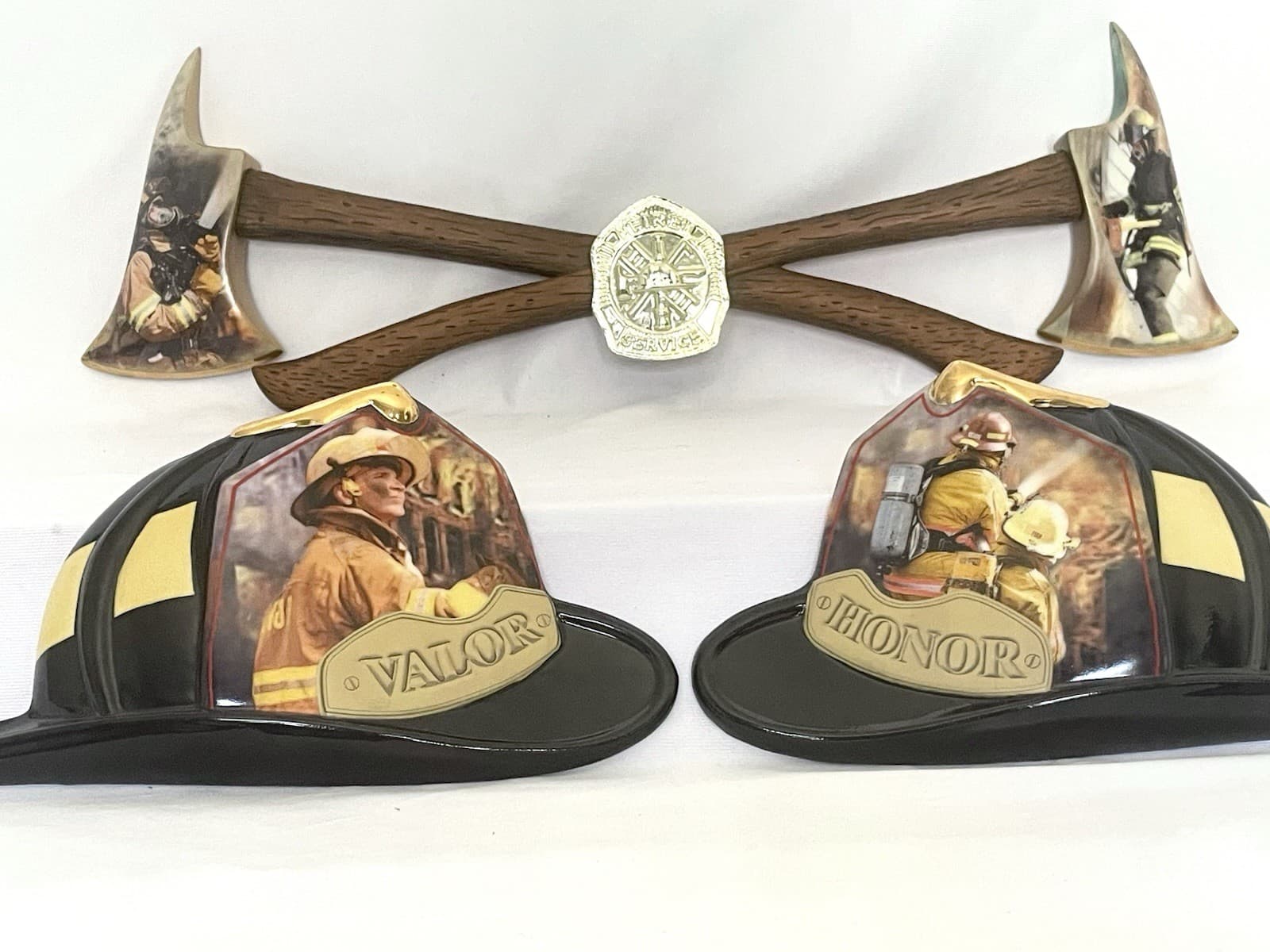 Firefighter Collectible Decor Lot Limited Edition Bradford Exchange Firehouse 6