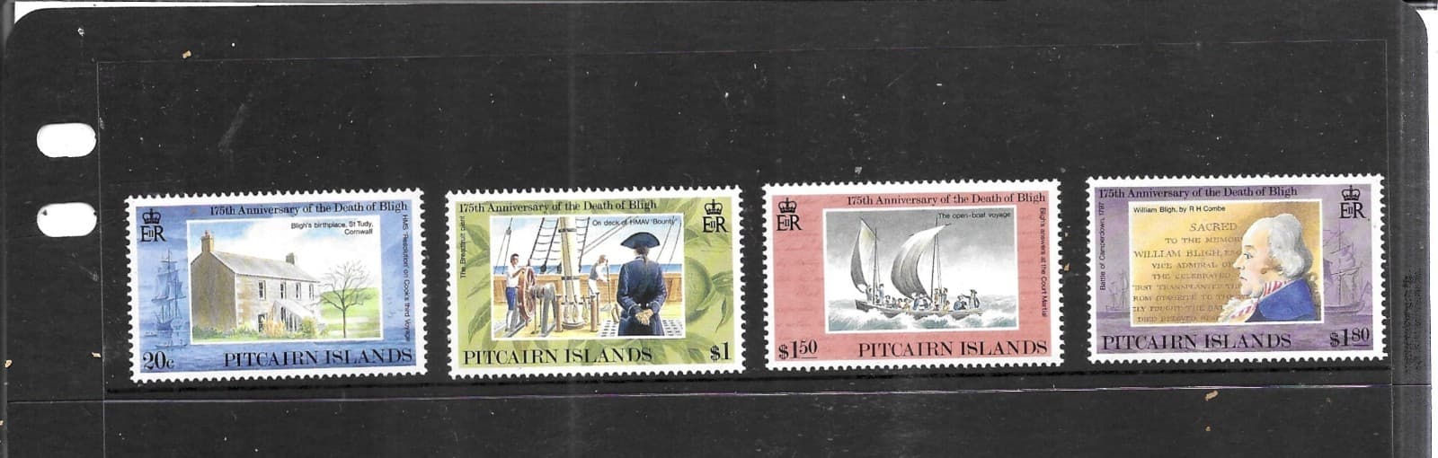 PITCAIRN ISLAND 1992. DEATH OF BLIGH. SET. FULL GUM. AS PER SCAN.