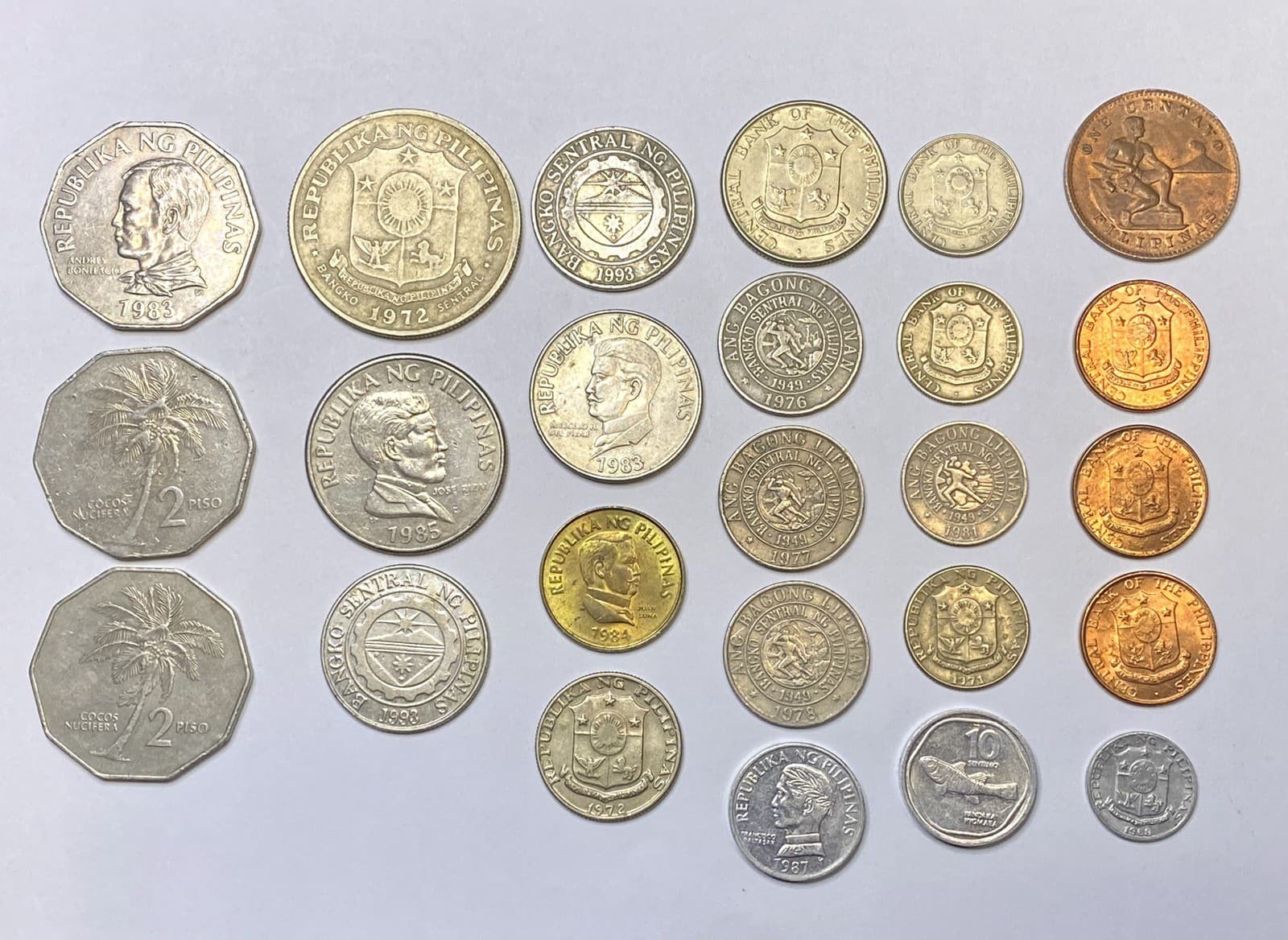 Lot of 25 Different Circulated Foreign / World Coins from The Philippines 2
