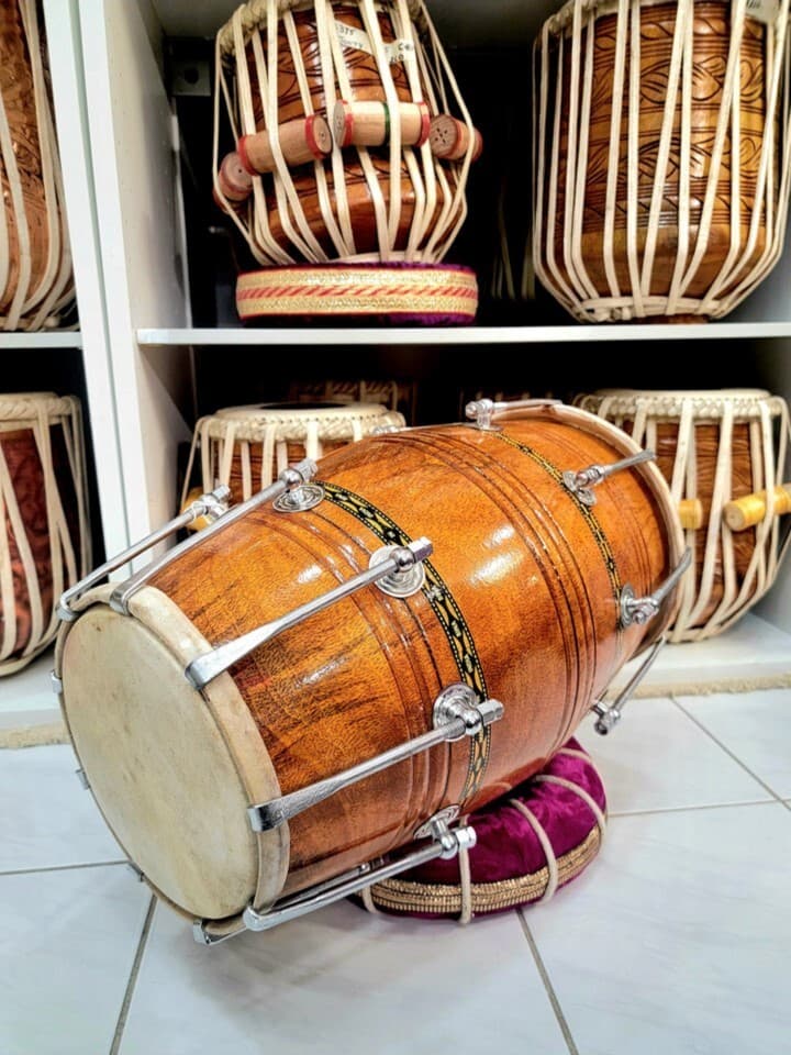 Handmade Mango Wood Pro Dholak Indian Folk Drum Nuts/Bolt SHIPS FAST FROM CANADA 4