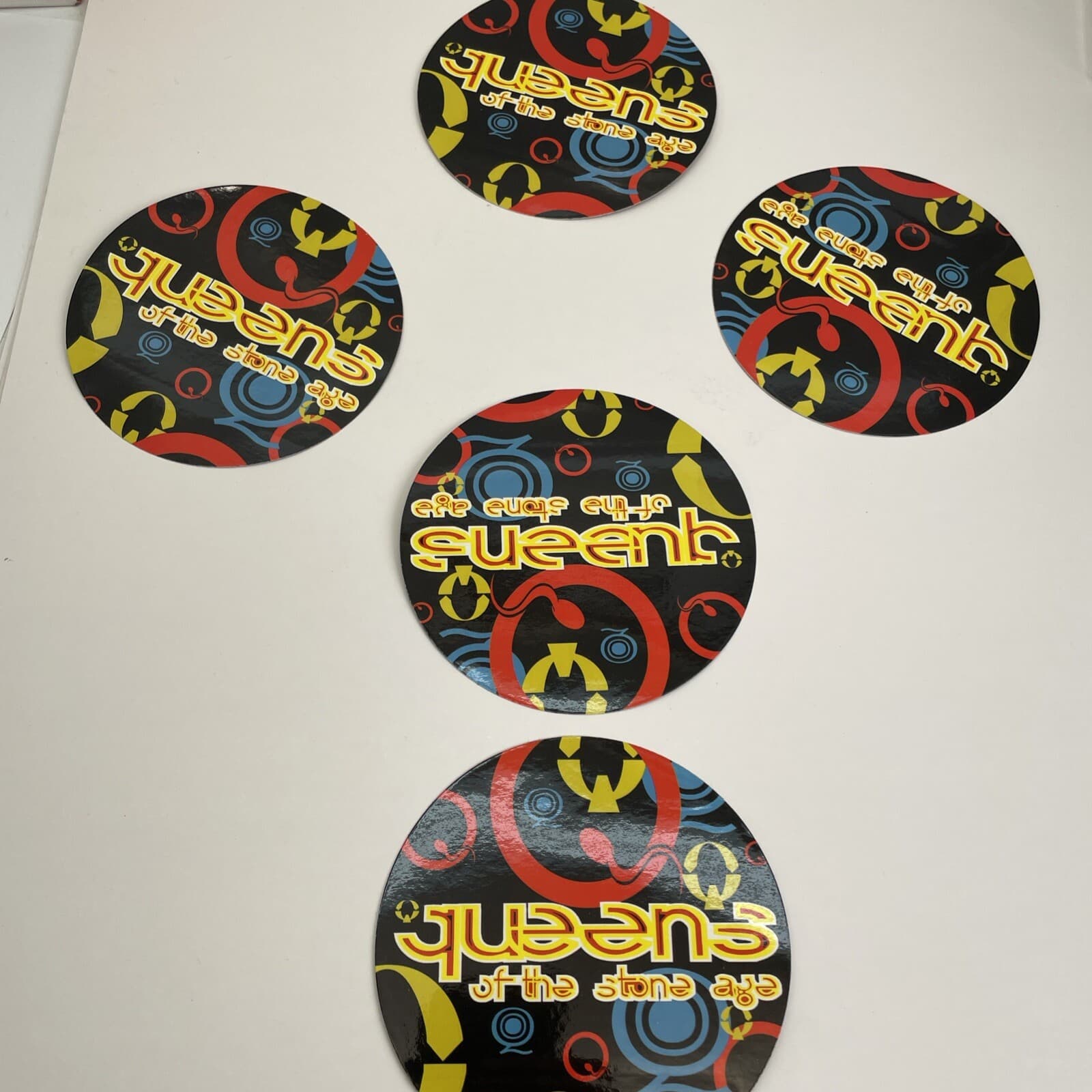 5 QUEENS OF THE STONE AGE Over The Years And Through The Woods 05 promo stickers 2