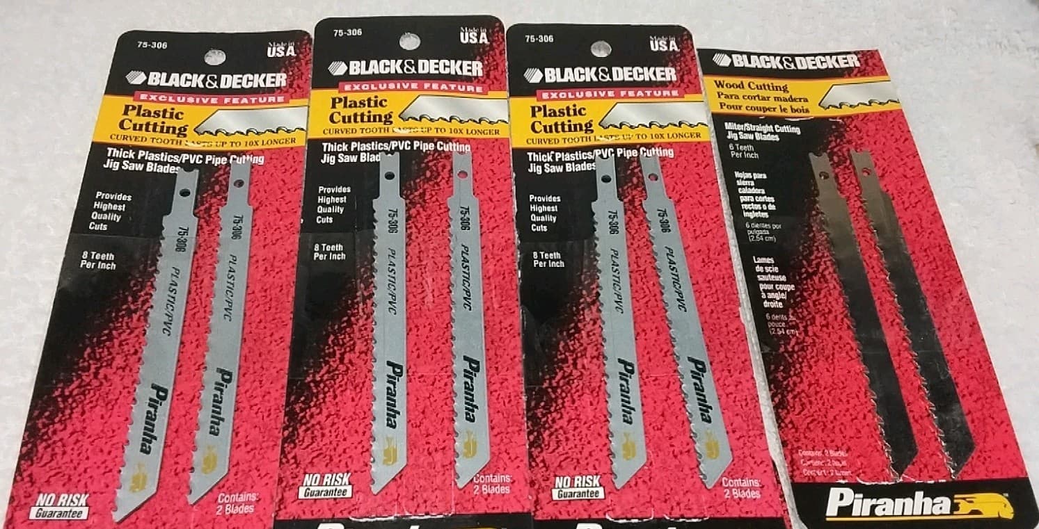 20pc BLACK & DECKER "PIRANHA" ASSORTED SIZES WOOD CUTTING JIGSAW BLADES USA 🇺🇸 2