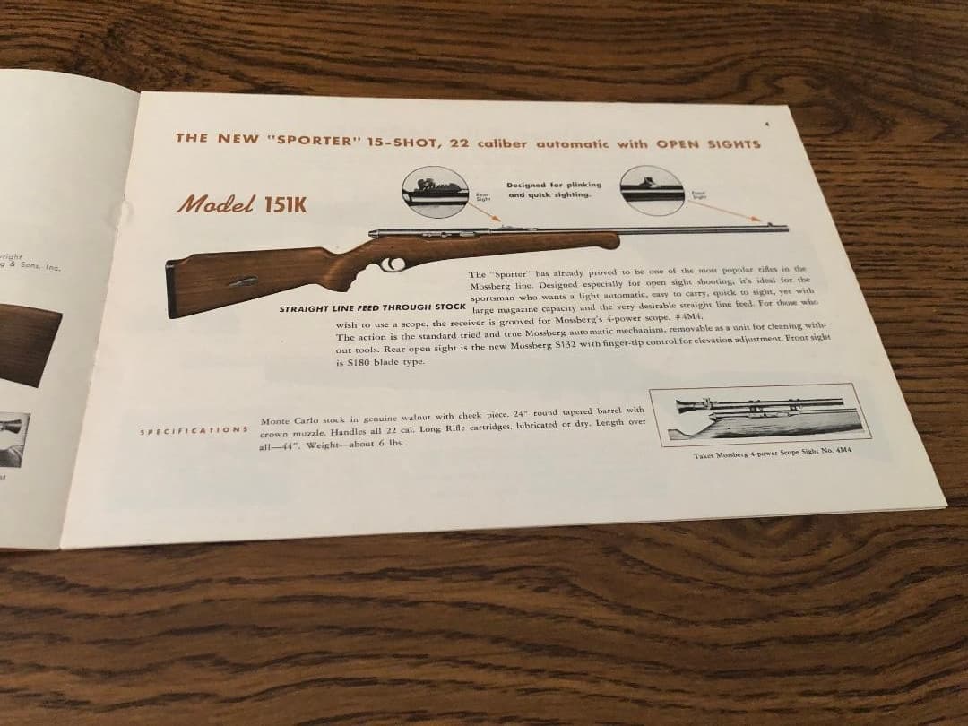 Mossberg & Sons 1953 Catalog  Rifles Shotguns Telescope Sights 3