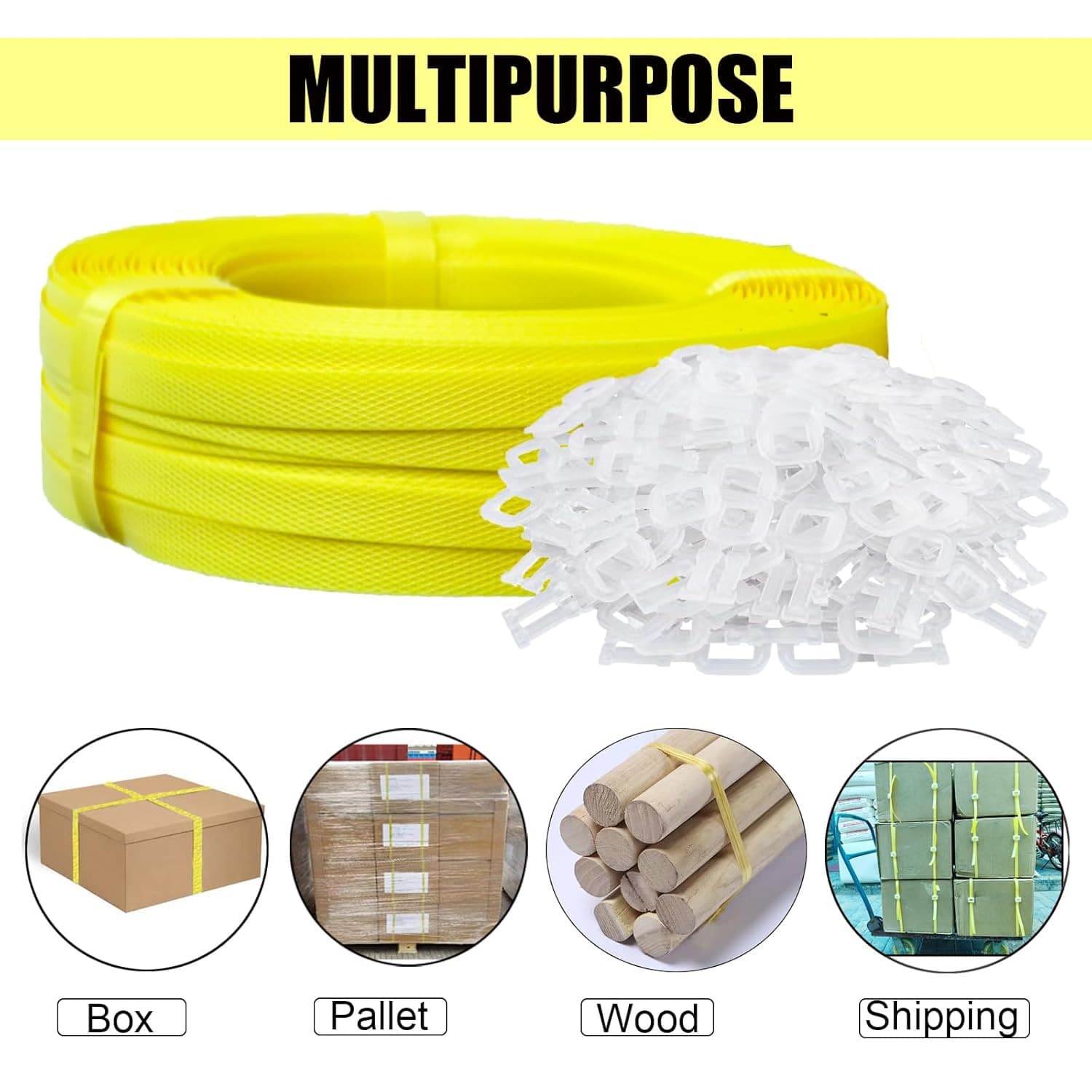 Banding Strapping Kit, Packaging Strapping Tool, with 5900" Length Poly Strappin 6