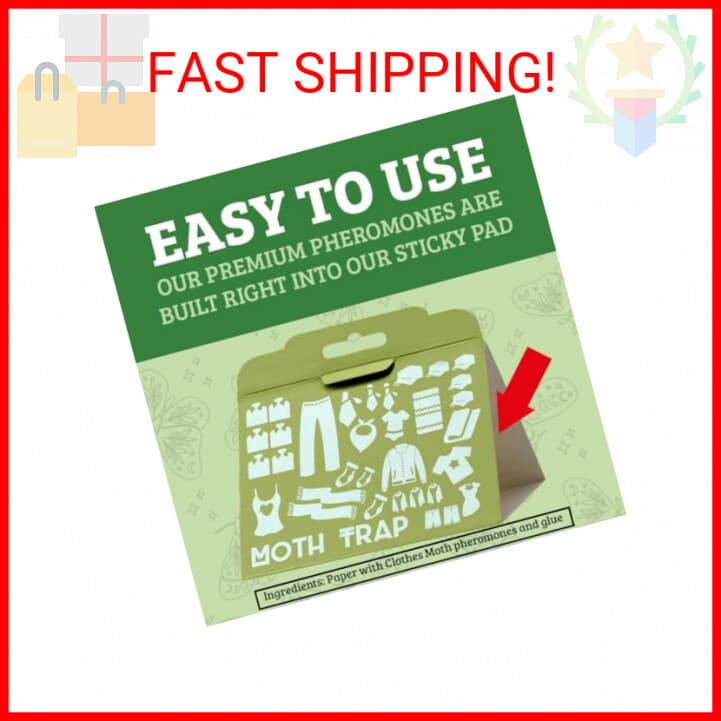 Clothes Moth Traps 6 Pack | Child and Pet Safe | No insecticides | Premium Attra 2