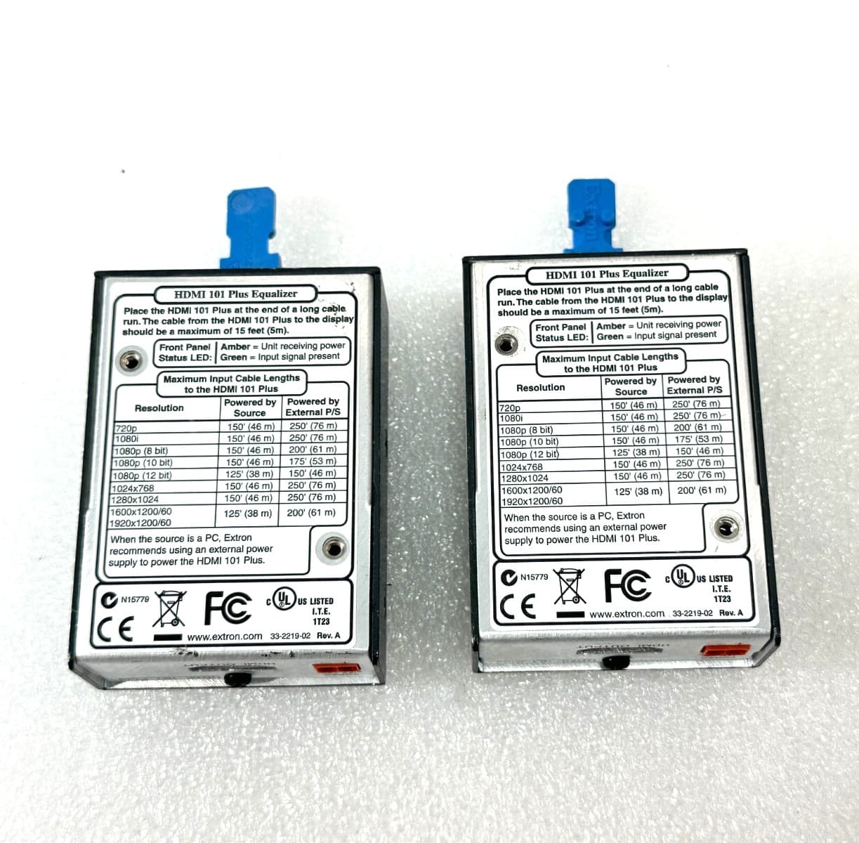 LOT OF 2 Extron HDMI 101 Plus HDMI Cable Equalizer/Extender FREE SHIPPING 🚚 4