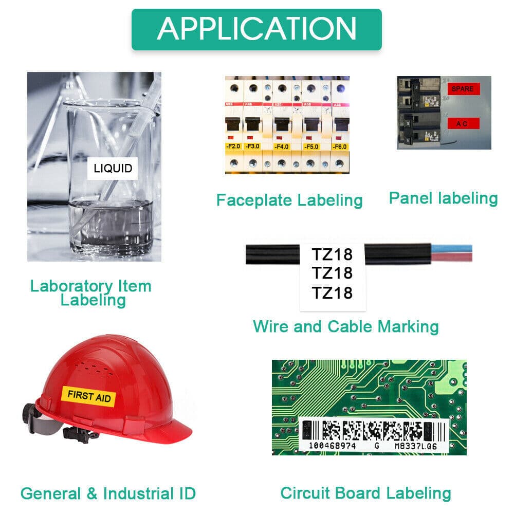 5PK Compatible for Brady Label Cartridge M21-500-499 12.7mm White Nylon 1/2"x16' 4