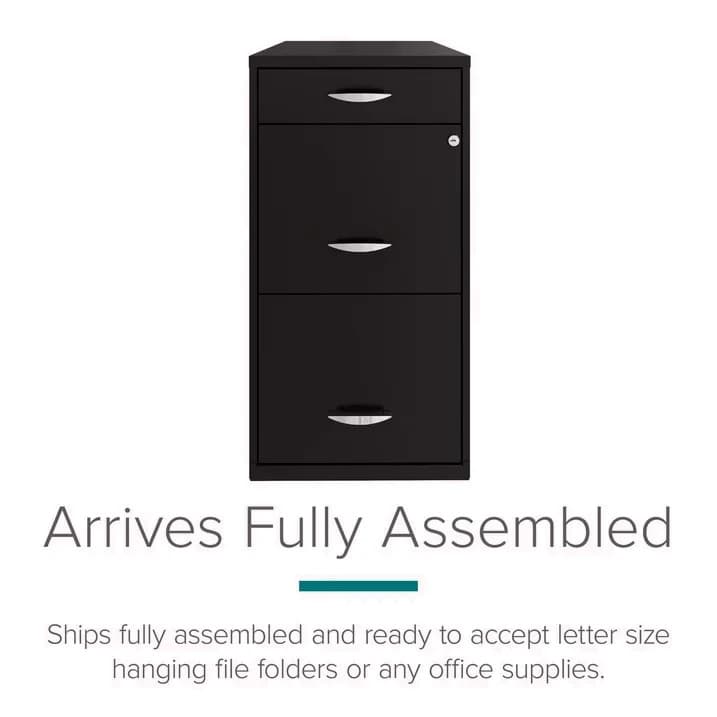 Space Solutions 3 Drawer Letter Width Vertical File Cabinet with Pencil Drawer 2