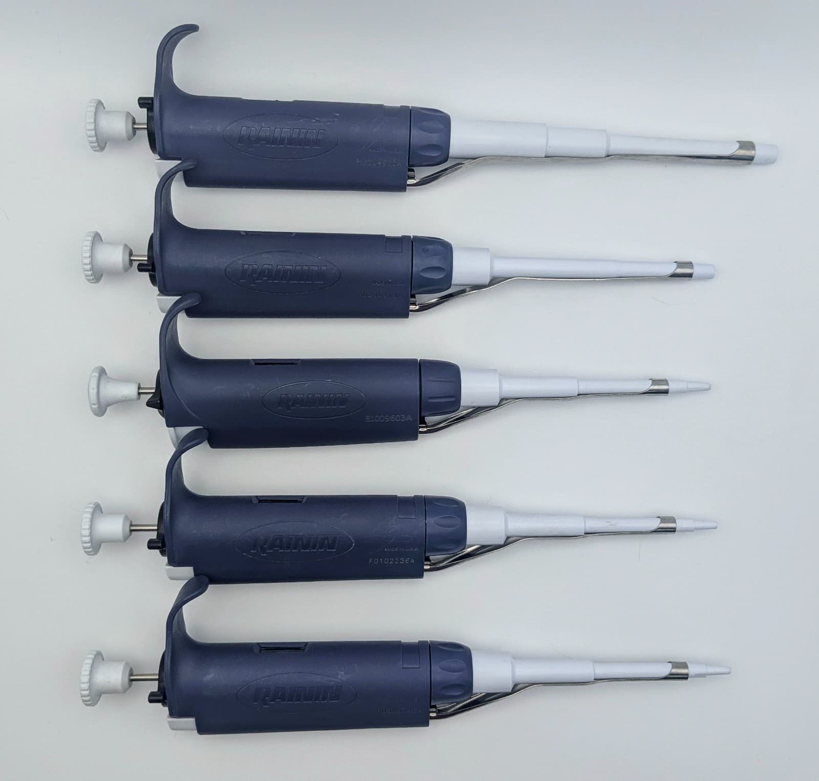 Rainin LTS Pipette Set | 2uL, 10uL, 20uL, 200uL, 1000uL | Cleaned and Calibrated 3