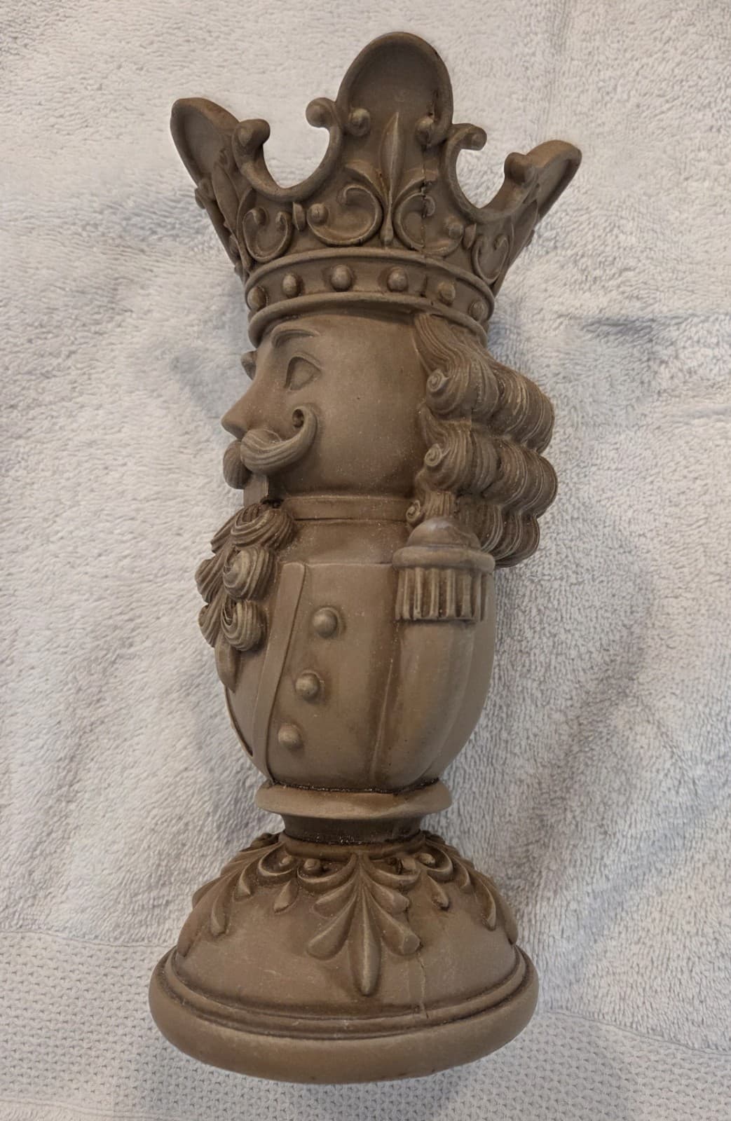 Brown Polyresin Nutcracker Christmas Pillar Candle Holder, 9", by Holiday Time 2