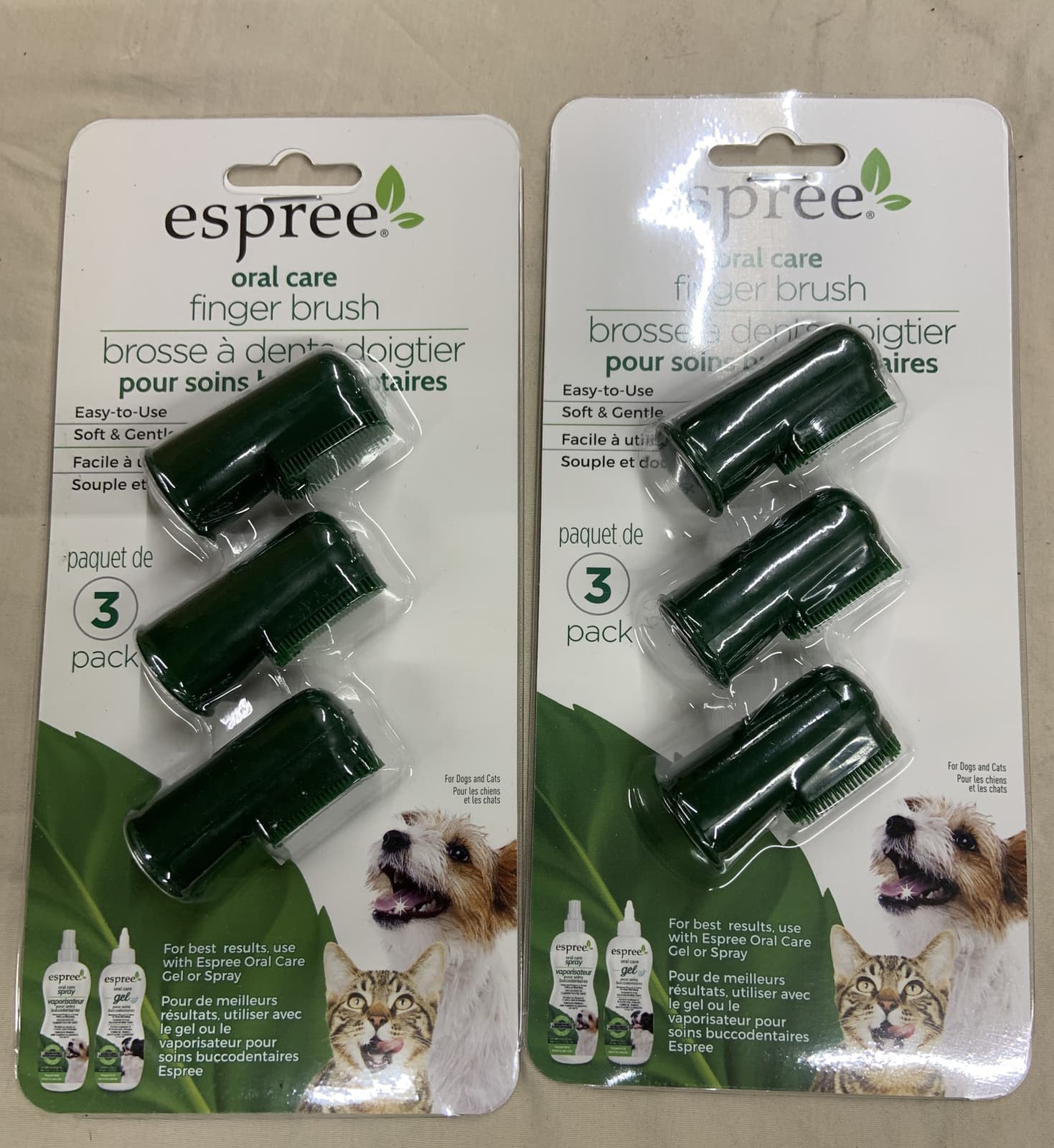 6x Soft Finger Toothbrush Pet Dog Cat Dental Cleaning Teeth Care Brush ESPREE