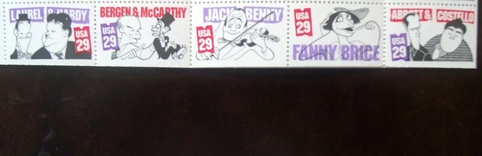 US stamp booklet strip of 5 #2562-66 Comedians