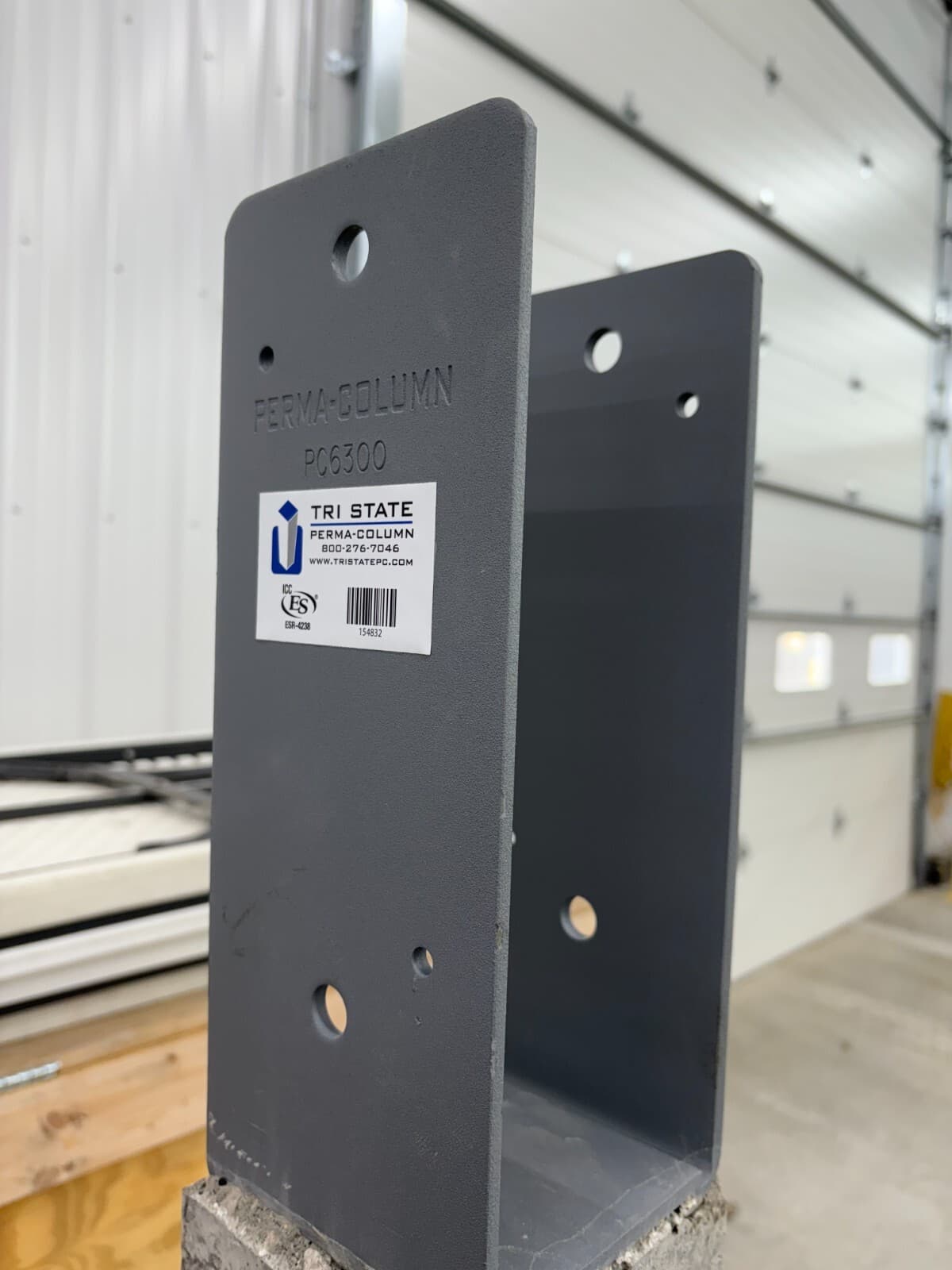 Perma-Column, concrete post with hardware and uplift anchor 3