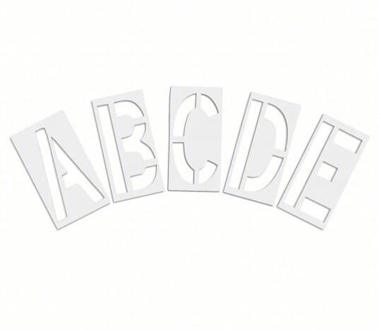 RAE STL-116-8245 Pavement Stencil 24 in Alphabet Kit - 1/16" 4