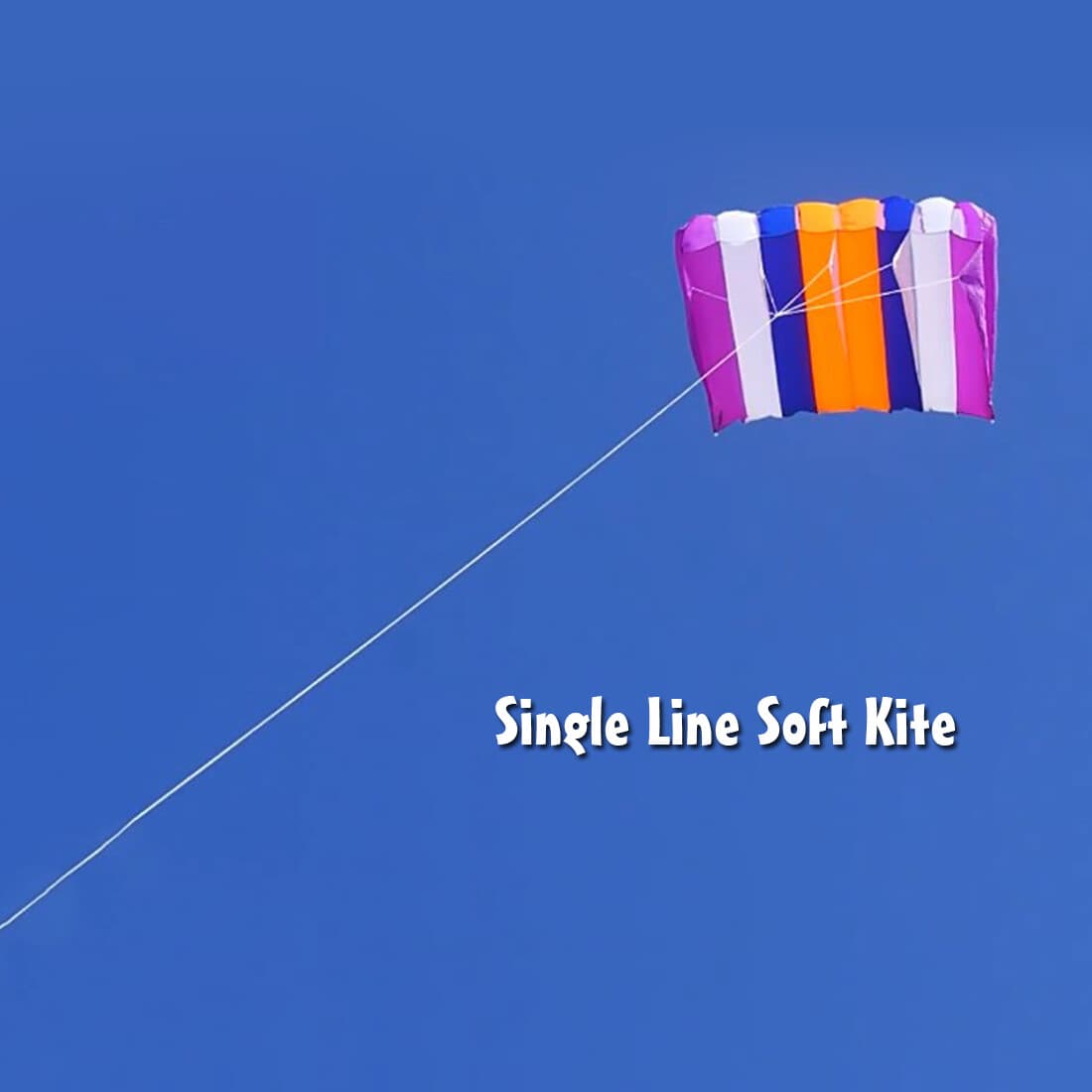 1.2㎡ PARACHUTE Kite 8 Hole Single Line Inflatable Show Kite With 30m Flying Line 2
