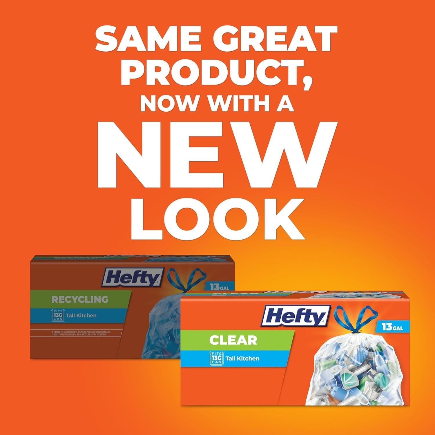 Hefty Clear Trash Bags, Clear, 13 Gallon, 60 Counts (Pack of 1) 6