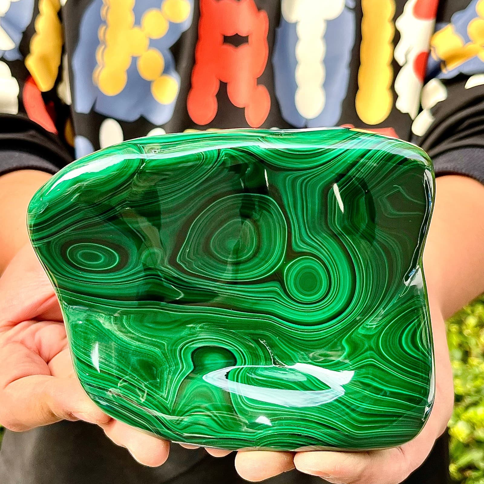 4.2LB Natural glossy Malachite transparent cluster rough mineral sample 2