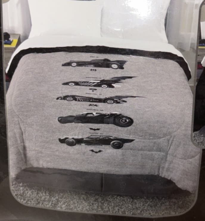 New Franco DC Batman Batmobiles Reversible Microfiber Queen Comforter 86" x 86" 2
