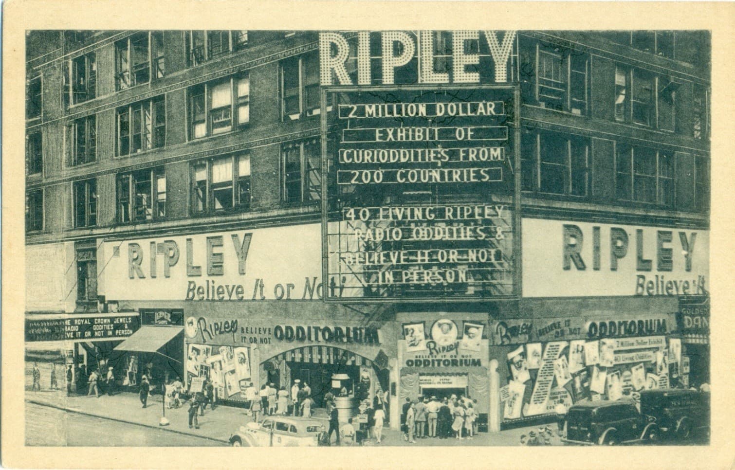 1939 "Ripley's Odditorium - Ripley's Believe it or Not, New York City" Postcard