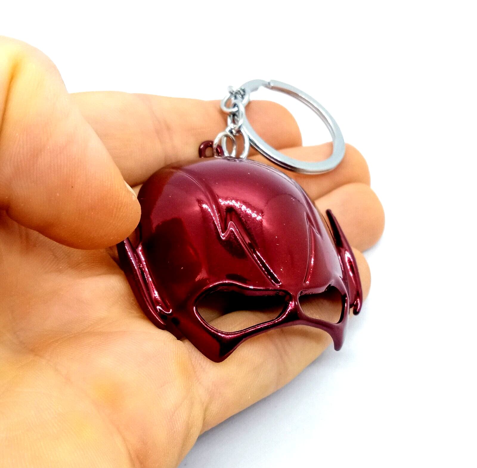 THE FLASH KEYCHAIN Red Helmet/Mask DC Comics Superhero Key Chain/Keyring 3