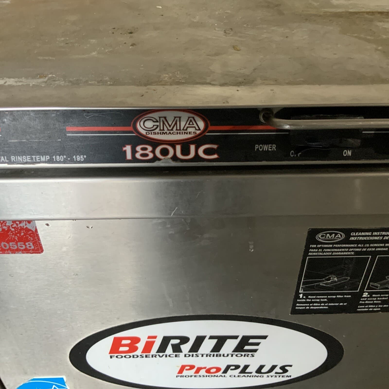 Birite CMA 180 UC HIGH TEMP UNDERCOUNTER COMMERCIAL DISHWASHER- JJ Z 3