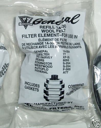 Lot of 3   General 1A-30 Fuel Oil Filter Refill 1A30 2