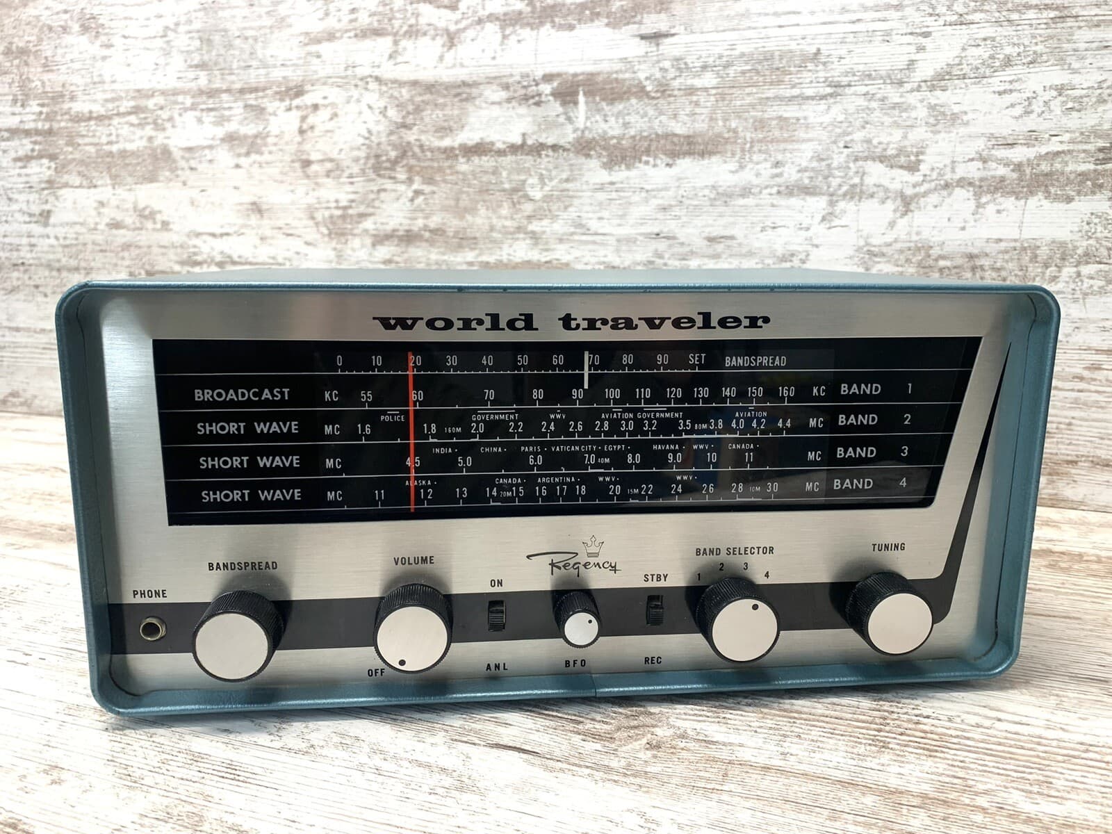 RARE! World Traveler Regency WT-4 Shortwave Receiver Radio Powers On!