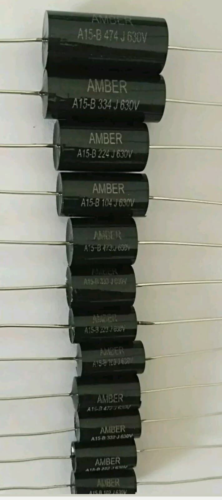 Vintage Radio Black capacitor kit .630 volt 2% tolerance valve radio.LARGER KIT 4