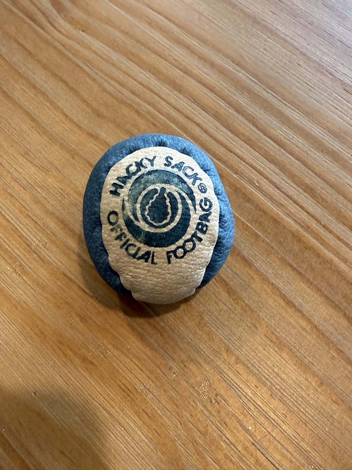 Vintage ORIGINAL HACKY SACK BLUE & White 2-Panel 1980s handmade CLEAN MINT 5