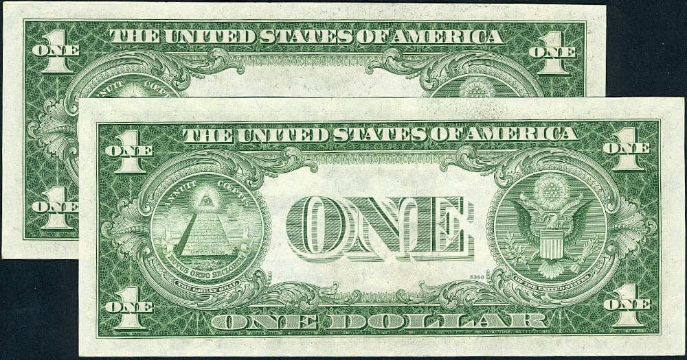 FR.  1613 $1 1935-D Currency Pack E-G Block Gem CU 3