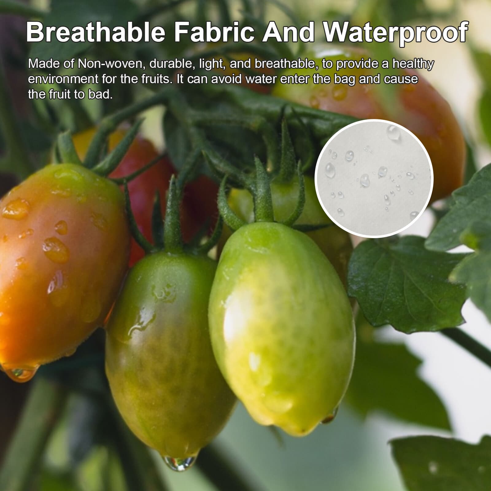 100PCS Garden Plant Fruit Vege Protect Drawstring Bags Against Insect Pest Bird 2