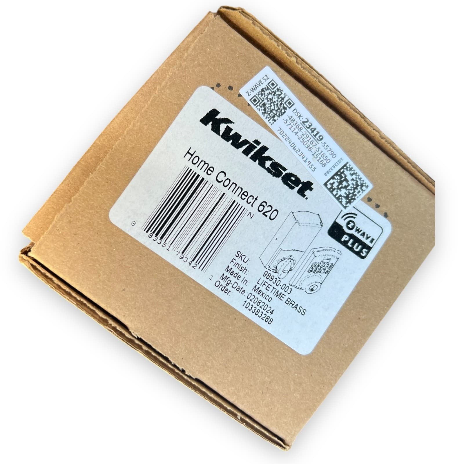 Kwikset Home Connect 620 SmartKey Keypad Zwave Smart Lock Lifetime Brass 2