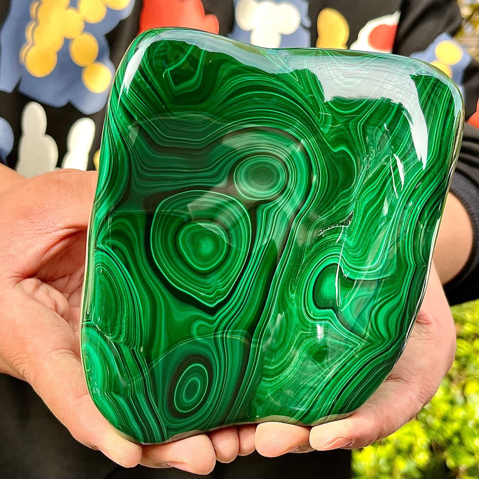 4.2LB Natural glossy Malachite transparent cluster rough mineral sample