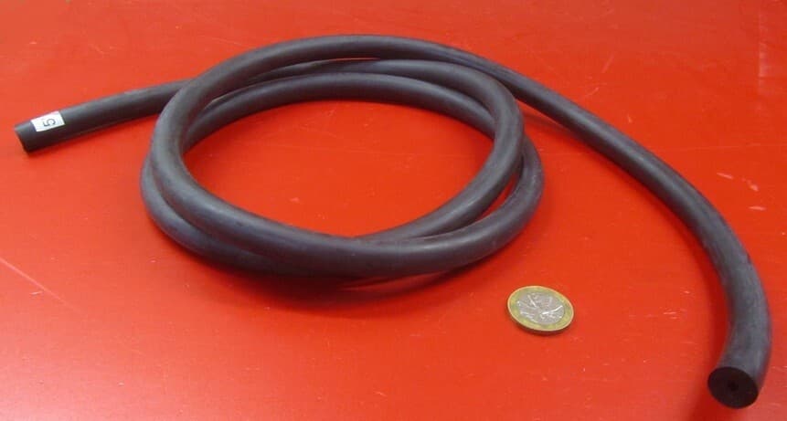 Latex Rubber Tubing Shore A35 Black 1/2" OD x 1/8" ID x 3/16" Wall x 5' Length 5