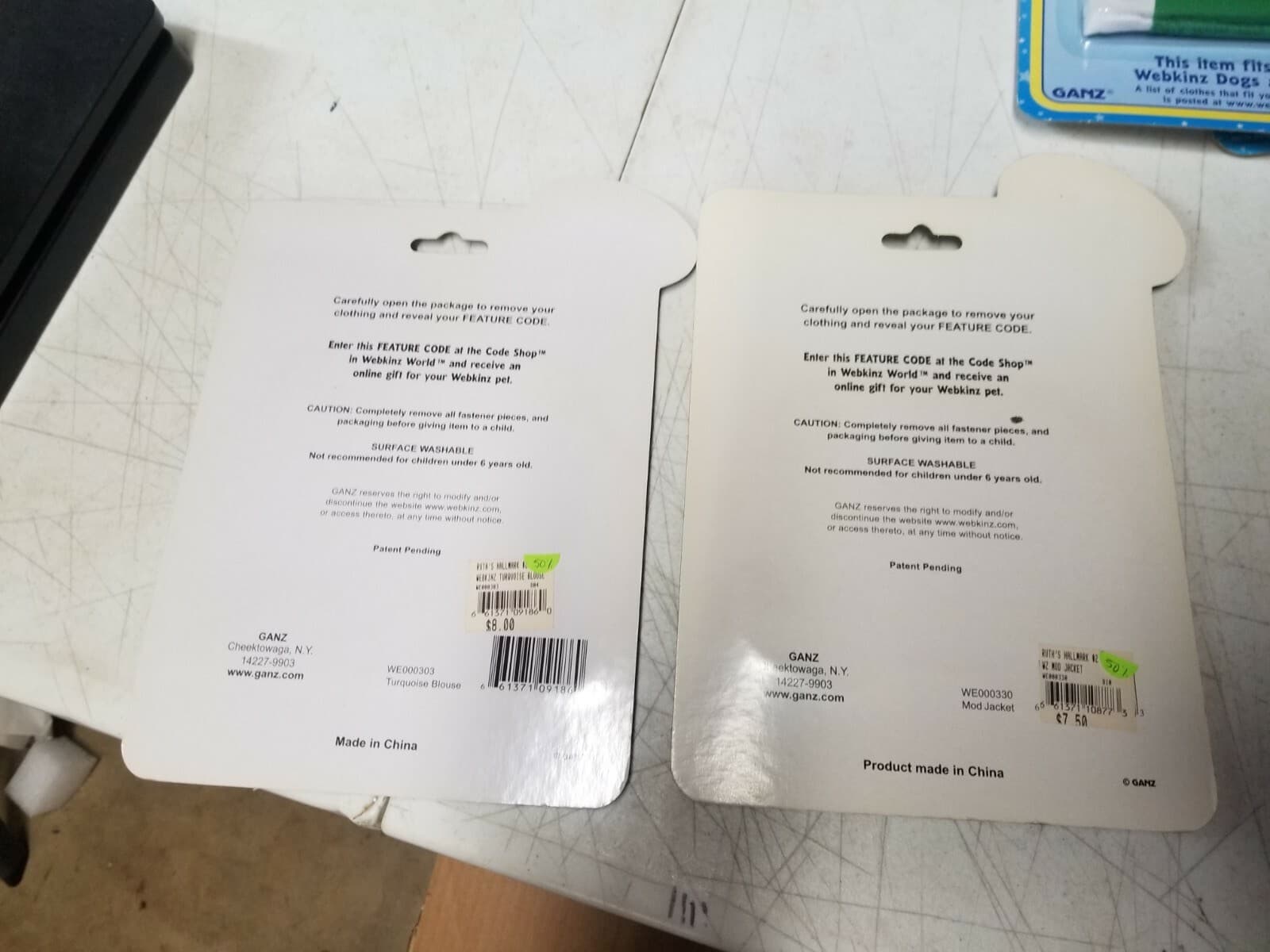 Webkinz mod jacket and turquoise blue Both New With Code  2