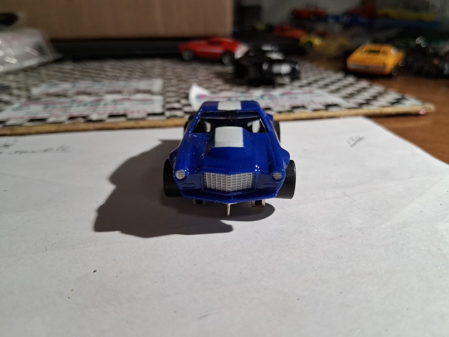 DASH MOTORSPORTS BALDWIN CAMARO BLUE &WHITE WITH N.O.S. AURORA CHASSIS FREE SHIP 2