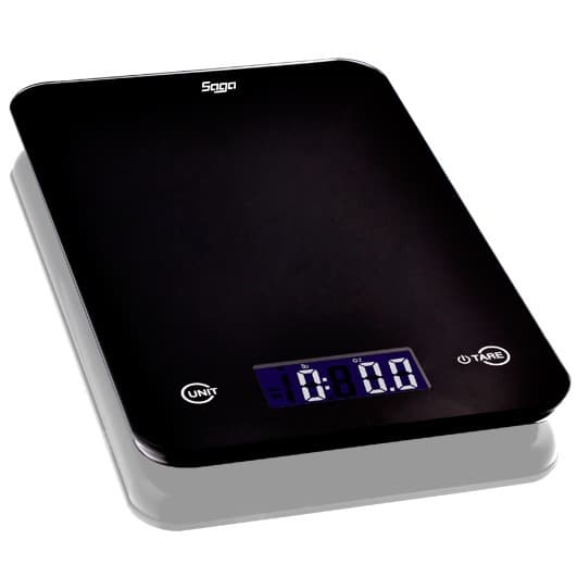 SAGA Digital Kitchen Scale Touch Glass 11lb 5kg / 5000g X 1g oz Diet Food Postal 4