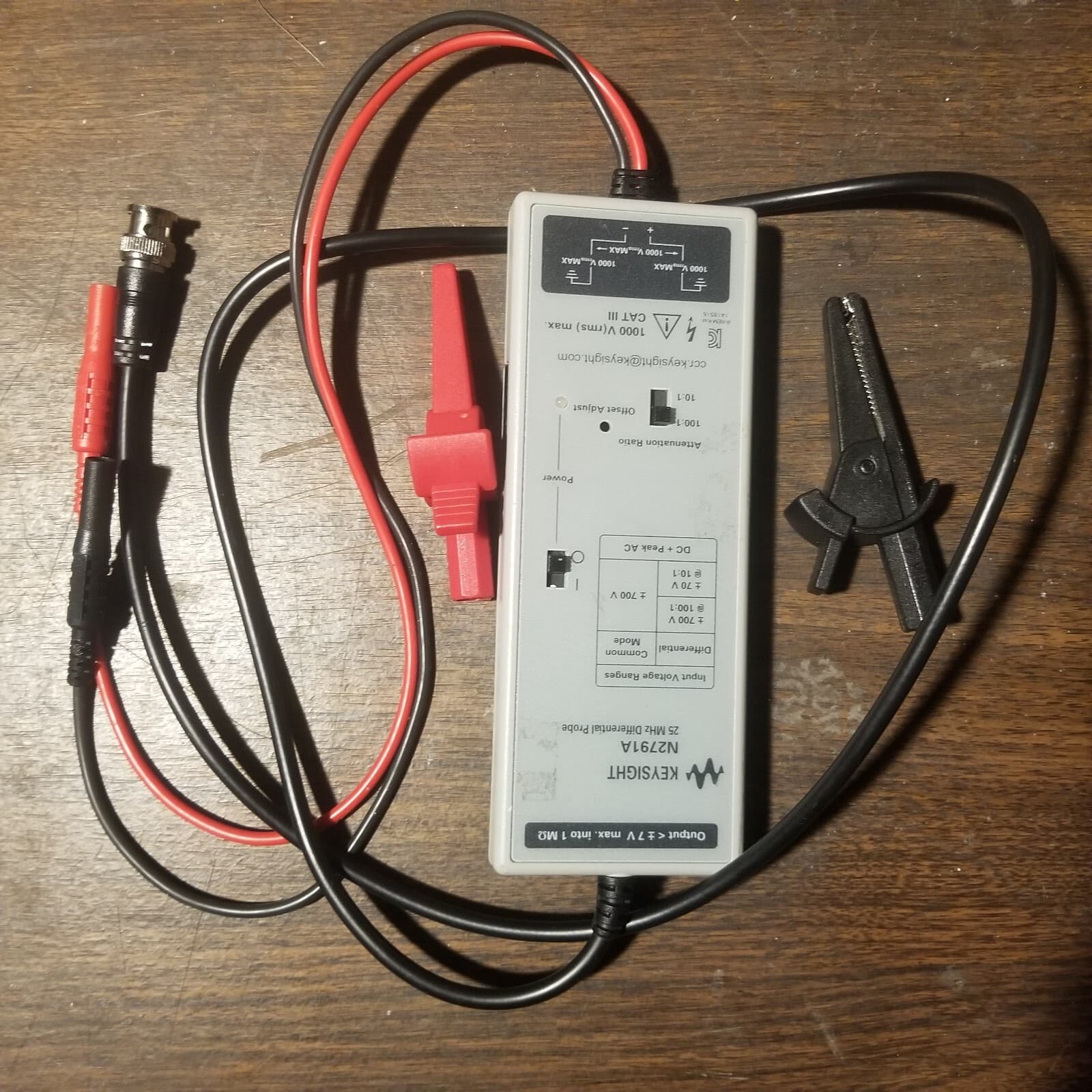 Differential High voltage Oscilloscope probe 700V, 25MHz TESTED Keysight N2791A 2