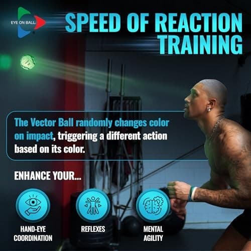 Vector Ball S Neuro-Visual Reaction Ball for Improving Sports Quickness, Green 4