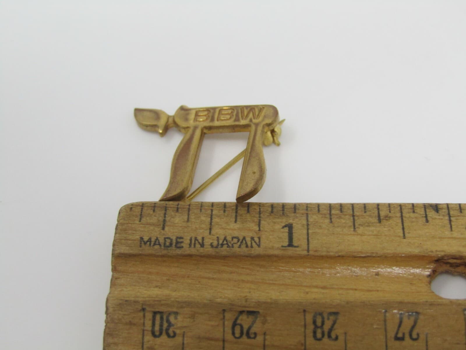 BBW B'NAI B'RITH WOMEN Chai Jewish Pin Nice Quality Vintage 5