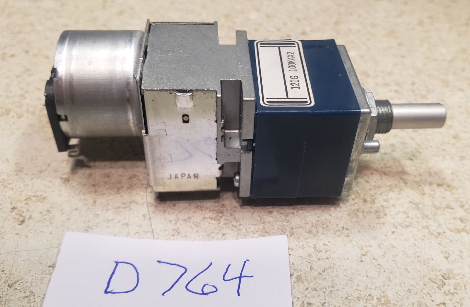 NEW! Alps RK27112MC-100K Dual Audio Taper Manual/Motor Potentiometer! 3