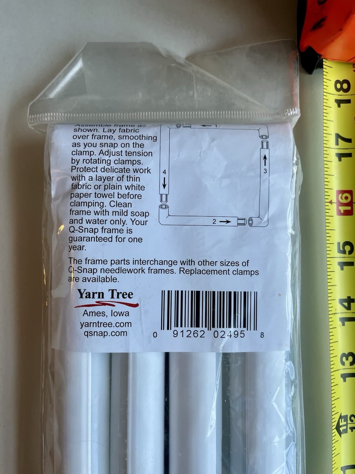 Q-Snap Needlework Tube Square & Clamp Frame NIB 17 X 17 Item #2495 6