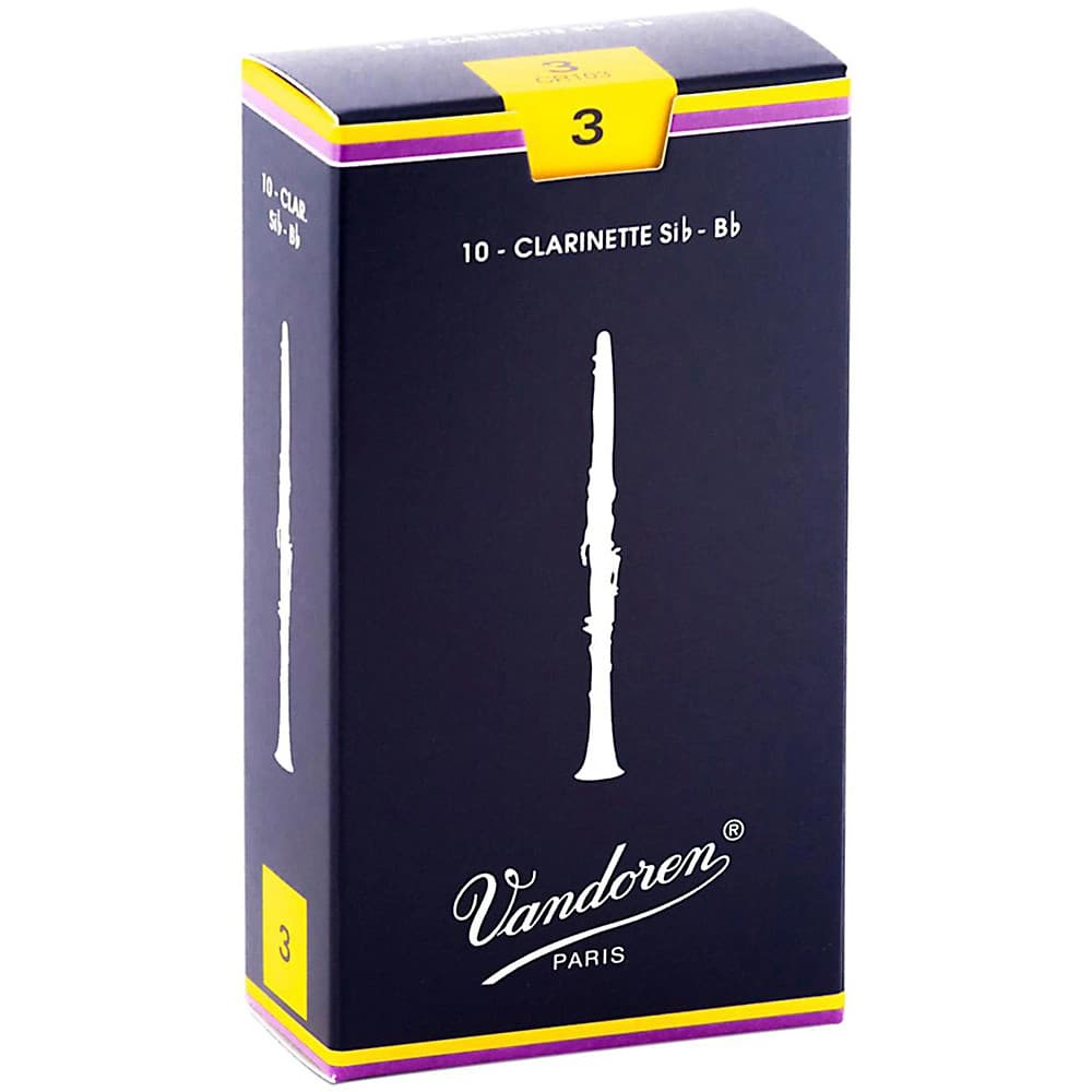 Vandoren Traditional Bb Clarinet Reeds Strength 3 Box of 10